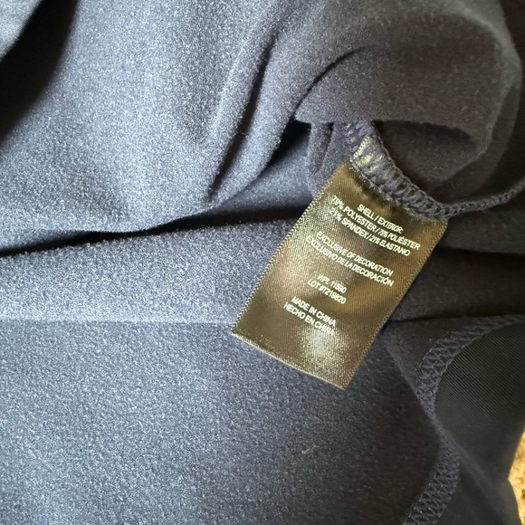 32 Degrees Heat Tech Navy Quarter Zip Pullover Thermal Fleece Lined Size Large - Picture 3 of 4